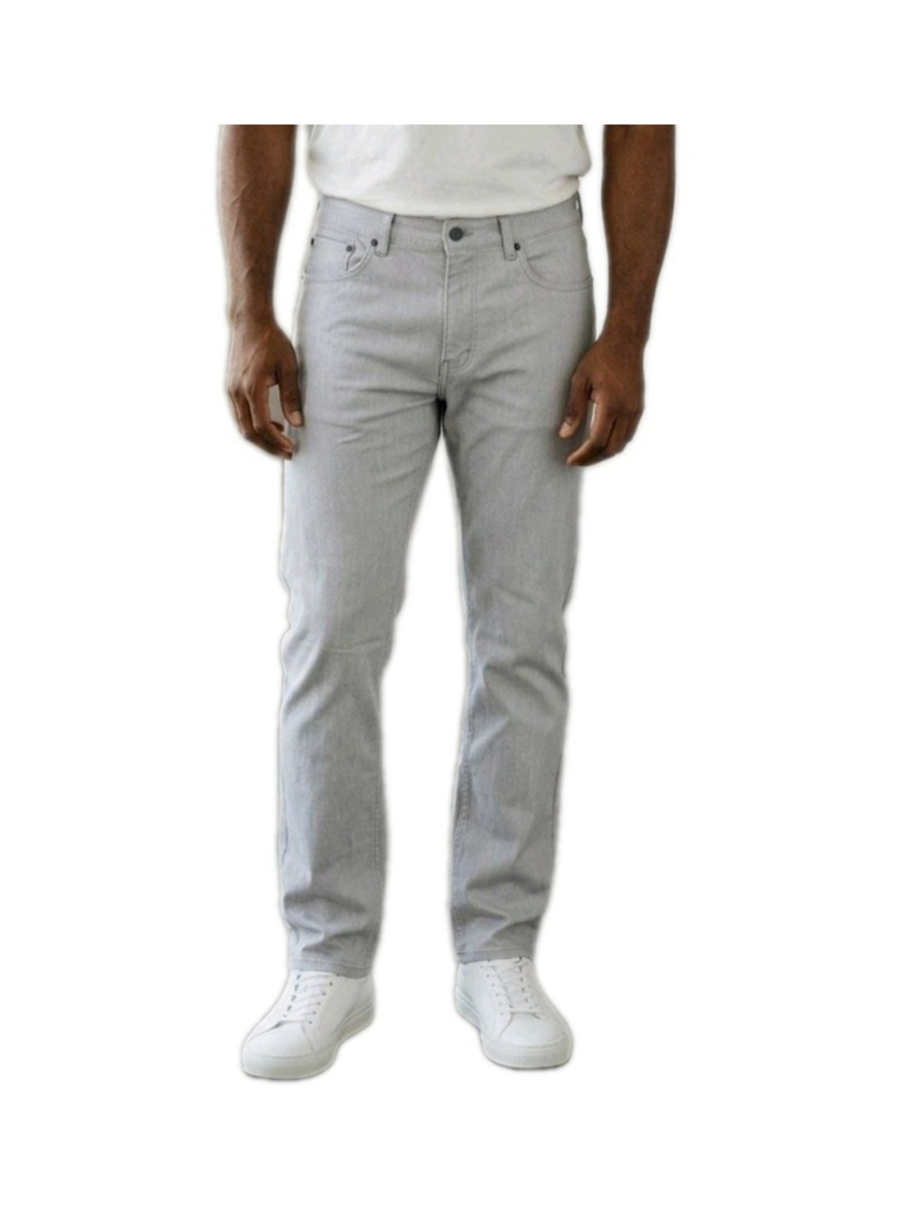 Rag & Bone Fit 2 Slim Gray Cotton Elastane Blend Men's Jeans Button-Fly 38/32